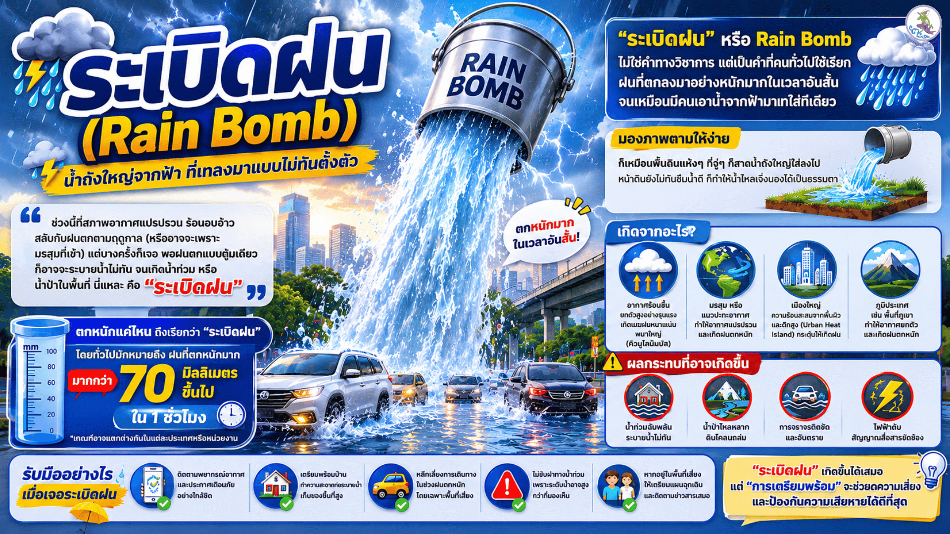 ระเบิดฝน (Rain Bomb) น้ำถังใหญ่จากฟ้า ที่เทลงมาแบบไม่ทันตั้งตัว